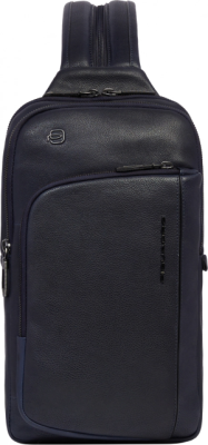 Рюкзак слинг мужской Piquadro Cronus CA6686S134/BLU синий кожа