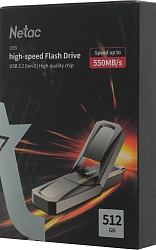 Флеш Диск Netac 512GB US5 NT03US5C-512G-32TA USB3.2 серый