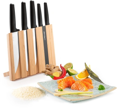 Набор ножей кухон. Rondell Craft RD-1469 компл.:6предм. с подставкой черный подар.коробка