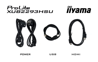 Монитор Iiyama 21.5" ProLite XUB2293HSU-B7 черный IPS LED 16:9 HDMI M/M матовая HAS Piv 300cd 178гр/178гр 1920x1080 100Hz DP FHD USB 3.9кг