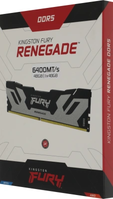 Память DDR5 48GB 6400MHz Kingston KF564C32RS-48 Fury Renegade Silver XMP RTL Gaming PC5-51200 CL32 DIMM 288-pin 1.4В с радиатором Ret