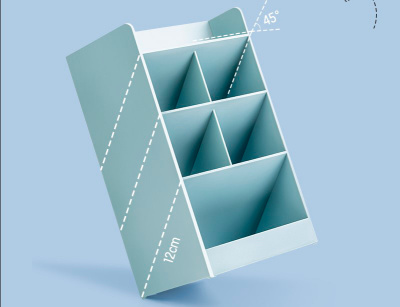 Органайзер настольный Deli 8939BLUE 120х91х205мм синий пластик