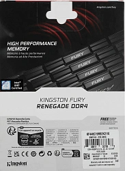 Память DDR4 2x8GB 4600МГц Kingston KF446C19RB2K2/16 Fury Renegade Black RTL Gaming PC4-36800 CL19 DIMM 288-pin 1.5В kit dual rank с радиатором Ret