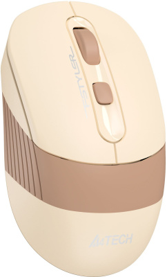 Мышь A4Tech Fstyler FG10CS Air бежевый/коричневый оптическая 2000dpi silent беспров. USB для ноутбука 4but (FG10CS AIR CAFE LATTE)