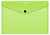 Конверт на кнопке Бюрократ Double Neon DNEPK804A5LETT A5 гориз. пластик 0.15мм салатовый