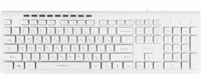 Клавиатура Оклик 490ML белый USB slim Multimedia LED