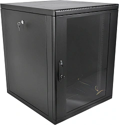 Шкаф коммутационный ЦМО (ШРН-М-15.650-9005) настенный 15U 600x650мм пер.дв.стекл 85кг черный 581мм 28.2кг 180град. 745мм IP20 сталь