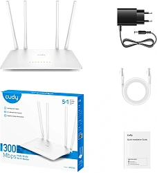 Роутер беспроводной Cudy WR300S N300 10/100BASE-TX белый