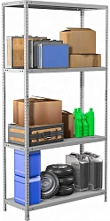 Стеллаж Практик MS Standart 200KD/100x40/4 пол.:4 разборная 2000x1000x400мм серый (S24099244402)