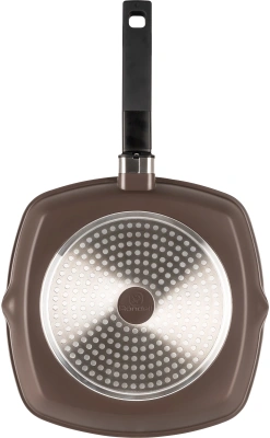 Сковорода-гриль Rondell Praline RDA-1567 квадратная 28см покрытие: Xylan Plus ручка съемная (без крышки) коричневый
