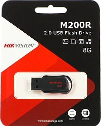 Флеш Диск Hikvision 8GB M200R Hiksemi HS-USB-M200R/8G USB2.0 черный