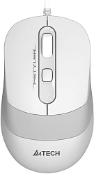 Мышь A4Tech Fstyler FM10S белый/серый оптическая 1600dpi silent USB 3but (FM10S USB WHITE)