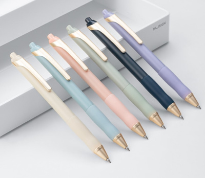 Набор ручек гелев. Deli Nusign (NS666-BK-P) ассорти черн. черн. кор.карт. (12шт) линия 0.5мм