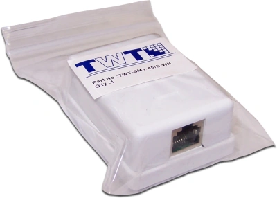 Розетка Lanmaster TWT-SM1-45/S-WH настен.RJ45 1 кат.5E STP бел.