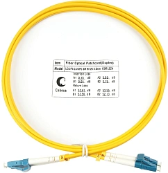 Патч-корд Cabeus FOP(D)-9-LC-LC-2M 2x9/125 OS2 LC дуплекс-LC дуплекс 2м LSZH желтый