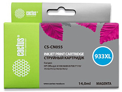 Картридж струйный Cactus CS-CN055 №933XL пурпурный (14мл) для HP DJ 6600 с чипом
