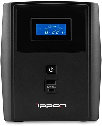 Источник бесперебойного питания Ippon Smart Power Pro II Euro 2200 1200Вт 2200ВА черный