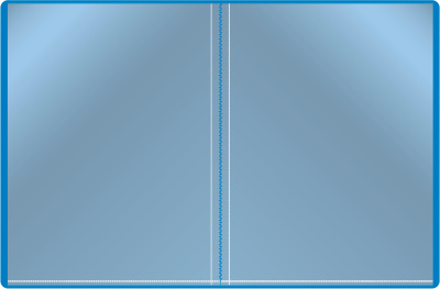 Папка с 10 прозр.вклад. Бюрократ -BPV10BLUE A4 пластик 0.6мм торц.карм с бум. встав синий