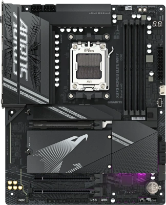 Материнская плата Gigabyte X870M A ELITE WF7 SocketAM5 AMD X870 4xDDR5 mATX AC`97 8ch(7.1) 2.5Gg RAID+HDMI