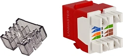 Модуль Lanmaster LAN-OK45U6/180N-RD KeystoneRJ45 кат.6 крас.