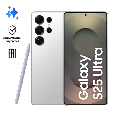 Смартфон Samsung SM-S938B Galaxy S25 Ultra 1Tb 12Gb серебристый титан моноблок 3G 4G 2Sim 6.9" 1440x3120 Android 15 200Mpix 802.11 a/b/g/n/ac/ax/be NFC GPS GSM900/1800 GSM1900 Protect