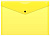 Конверт на кнопке Бюрократ Double Neon DNEPK803A4YEL A4 гориз. пластик 0.15мм желтый