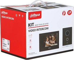 Комплект домофона Dahua DHI-KTW04 черный