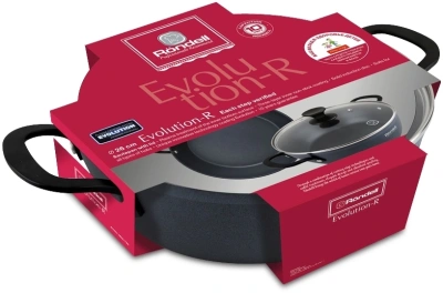 Сотейник Rondell Evolution-R RDA-799 3.4л. d=26см (с крышкой) графитовый