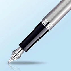 Ручка перьев. Waterman Hemisphere (S0920410) Steel CT F сталь нержавеющая подар.кор.