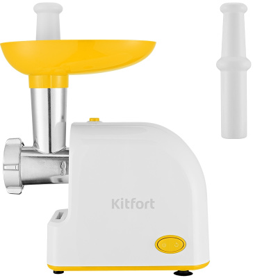 Мясорубка Kitfort КТ-2113-2 1000Вт белый/желтый
