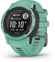 Смарт-часы Garmin Instinct 2S Solar Tactical 20мм 1.3" AMOLED корп.черный/мятный рем.мятный (010-02564-02)