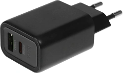Сетевое зар./устр. Hoco Gentle PD30W+QC3.0 30W 3A (PD+QC) USB/USB Type-C универсальное черный (44358)