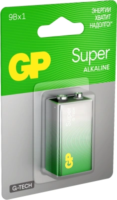 Батарея GP Super Alkaline 1604AA21-5CRSBC1 9V (1шт) блистер