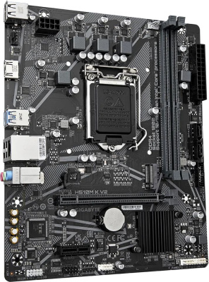 Материнская плата Gigabyte H510M K V2 Soc-1200 Intel H470 2xDDR4 mATX AC`97 8ch(7.1) GbLAN+HDMI