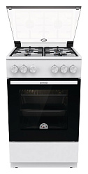 Плита Газовая Gorenje GG5A10WH белый (стеклянная крышка) реш.сталь