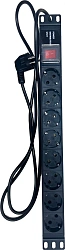 Блок распределения питания NTSS NTSS-PDU-DA2034 гор.размещ. 8xSchuko базовые 16A Schuko 1.8м
