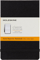 Блокнот Moleskine REPORTER QP511 Pocket 90x140мм 192стр. линейка твердая обложка черный