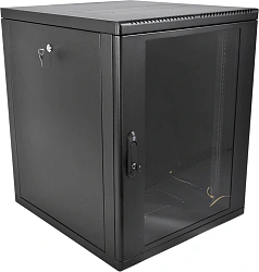 Шкаф коммутационный ЦМО (ШРН-М-12.650-9005) настенный 12U 600x650мм пер.дв.стекл 120кг черный 581мм 25.1кг 180град. 610мм