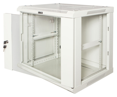 Шкаф коммутационный Lanmaster (TWT-CBWPG-6U-6X6-GY) настенный 6U 600x600мм пер.дв.стекл 60кг серый 500мм 368мм IP20 сталь