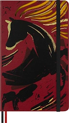 Блокнот Moleskine LIMITED EDITION ГОД ЛОШАДИ LECNYHRSQP060B 130х210мм обложка текстиль 176стр. линейка бордовый