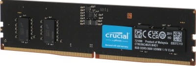 Память DDR5 8GB 5600MHz Crucial CT8G56C46U5 RTL PC5-44800 CL46 DIMM 288-pin 1.1В single rank Ret