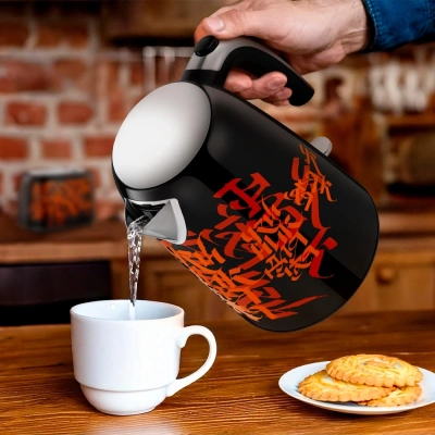 Чайник электрический Kitfort КТ-6719 1.7л. 2200Вт черный/красный корпус: металл/пластик