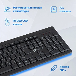 Клавиатура Оклик 95KW черный USB беспроводная (1788287)