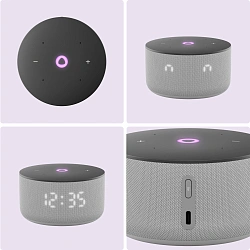 Умная колонка Yandex Станция Мини 3 Алиса серый 12W 1.0 BT/Wi-Fi (YNDX-00027GRY)