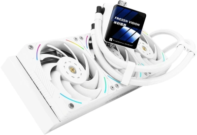 Система водяного охлаждения Thermalright Frozen Vision 360 Soc-AM5/AM4/1151/1200/2066/2011/1700 белый 4-pin 27dB Al LCD Ret (F-VISION-360-WH)