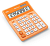 Калькулятор настольный Deli EM888A-OR оранжевый/белый 12-разр.