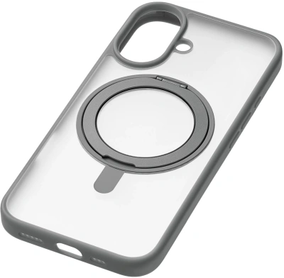 Чехол (клип-кейс) uBear для Apple iPhone 16 Clip 360 with MagSafe серый (CS438GR61RG-I24M)