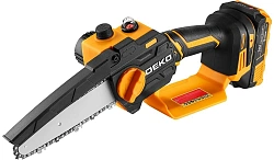 Цепная пила Deko DKCHS 20-6 PRO аккум. 20Вт дл.шины:6" (15cm) 2аккум. 2.2Ач ЗУ (083-2011)
