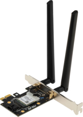 Сетевой адаптер Wi-Fi + Bluetooth Asus PCE-AXE5400 AXE5400 PCI Express x1 (ант.внеш.съем) 2ант.