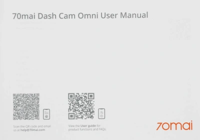 Видеорегистратор 70Mai Dash Cam Omni X200 128G черный 1080x1920 1080p 140гр. GPS внутренняя память:128